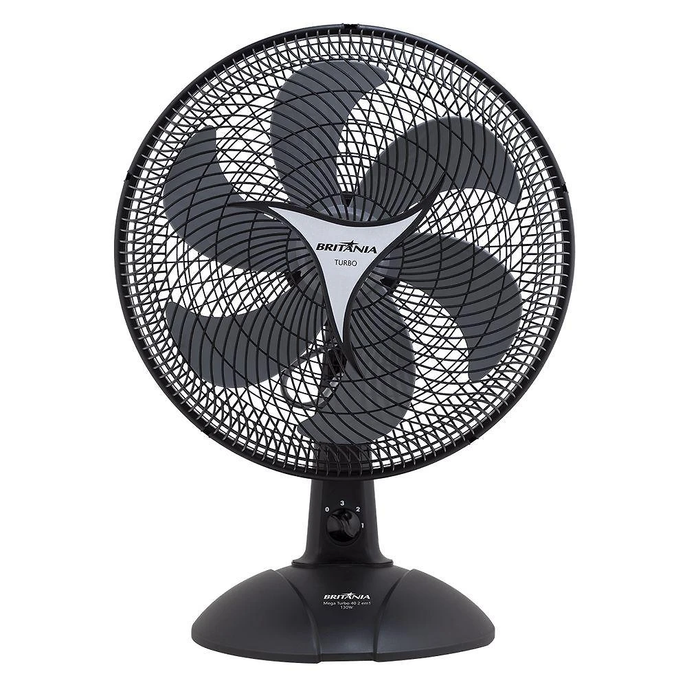 Ventilador Britânia 135W 40CM 6 Pás 3 Velocidades Preto 110V