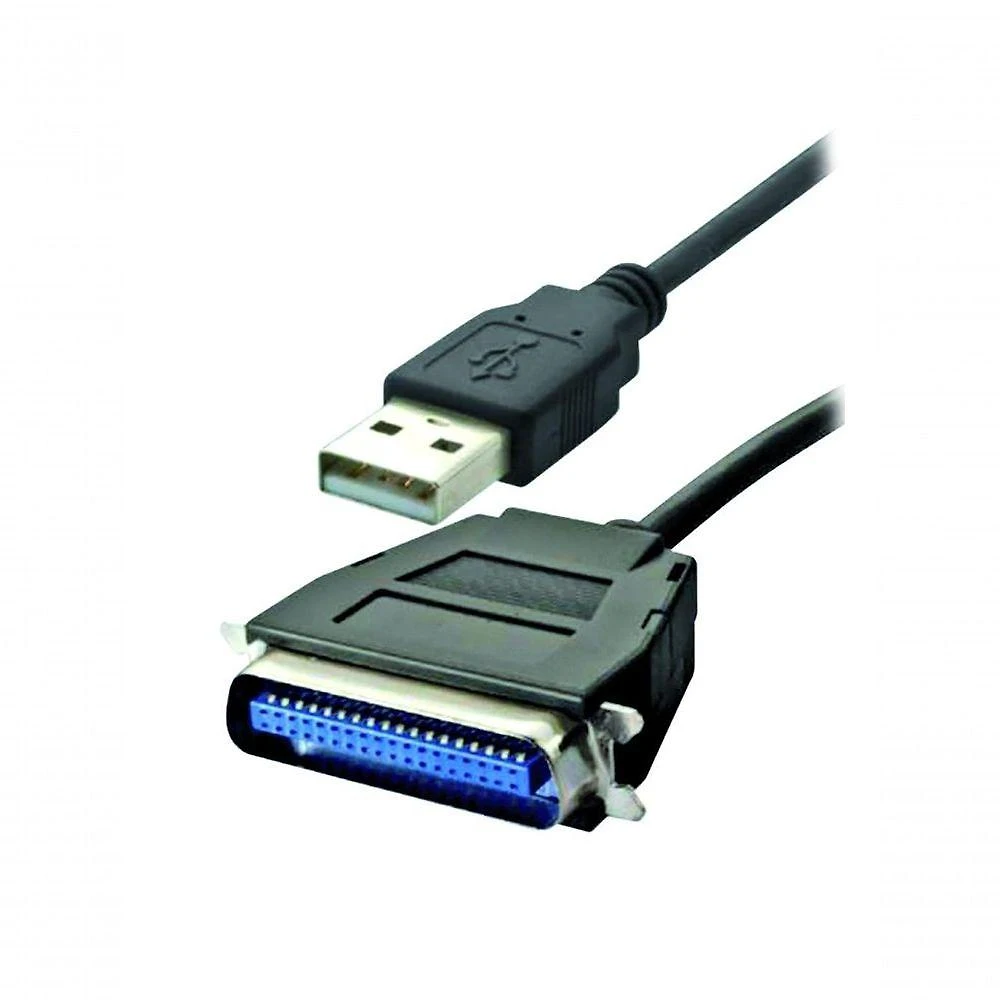 Cabo Nwt Usb Para Paralelo 36 Pinos 1,8m - Preto