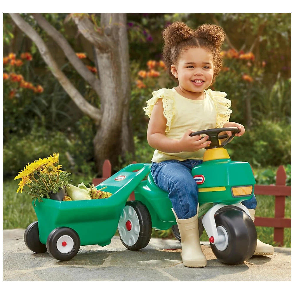 Trator com Carrinho Infantil, Ideal para Crianças de 1 a 5 Anos, Little Tikes, Verde 110v