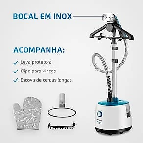 Passadeira a Vapor Mondial Vip Care VP-07 – Branco/Azul 110V