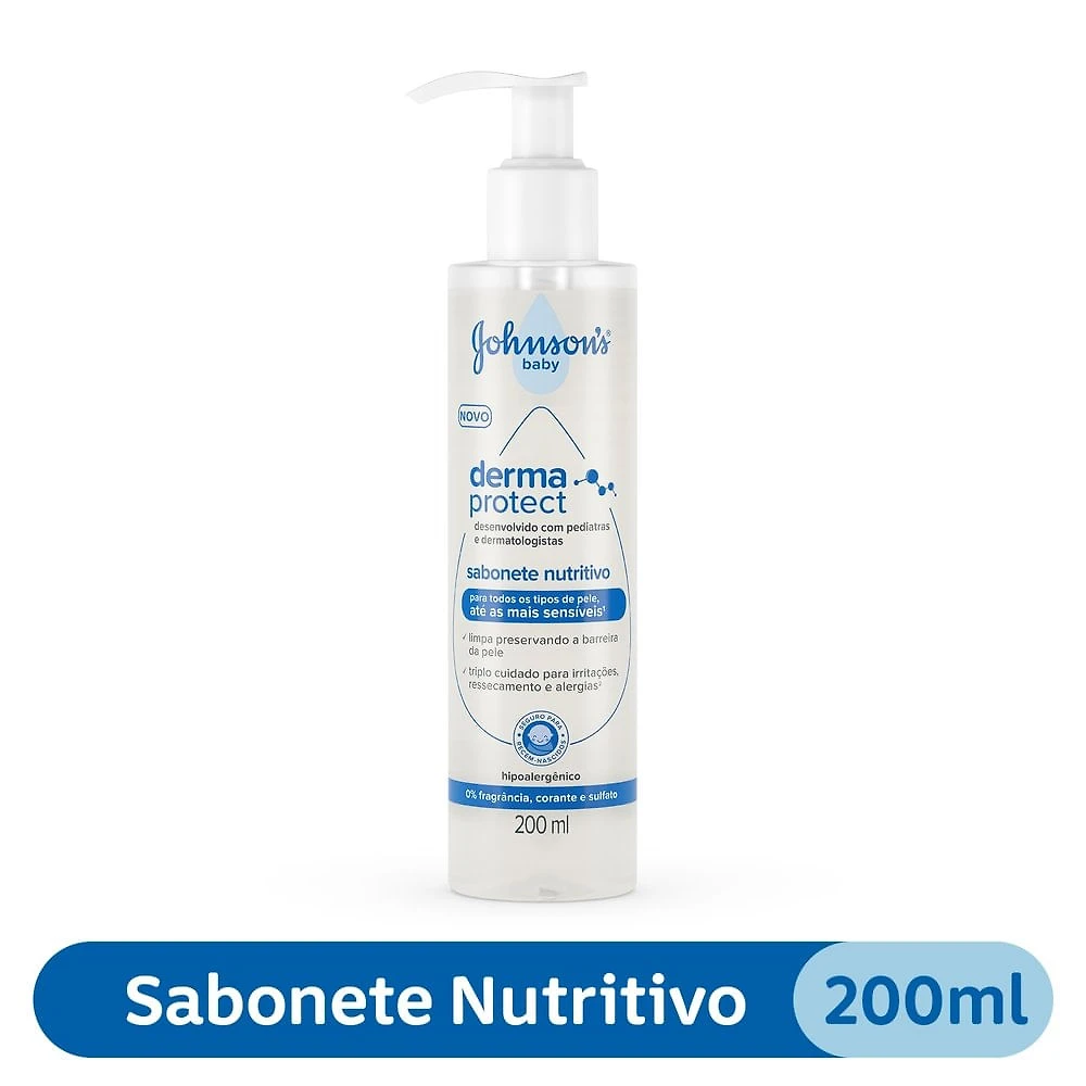 Sabonete Nutritivo Derma Protect Johnsons Baby 200ml