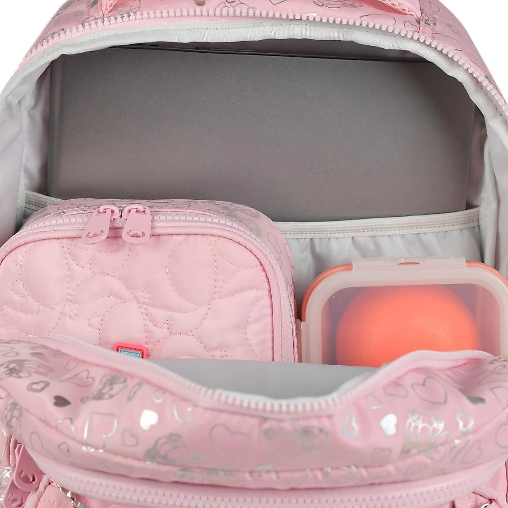 Mochila de 4 Rodinhas Feminina Stitch & Angel Rosa Claro Rosa claro