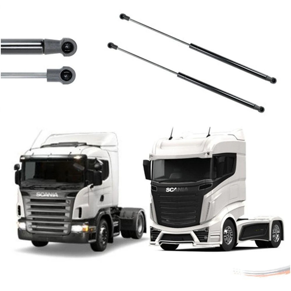 Amortecedor de Mola a Gás do Porta Objeto Externo Par Amortecedores Ext Scania Linhas g e R Amortex