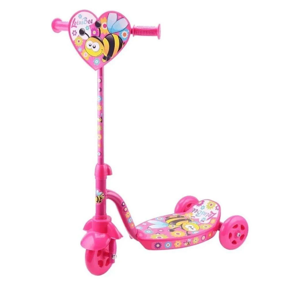 Patinete Infantil Estampado Bee 3 Rodas Rosa - Lotus