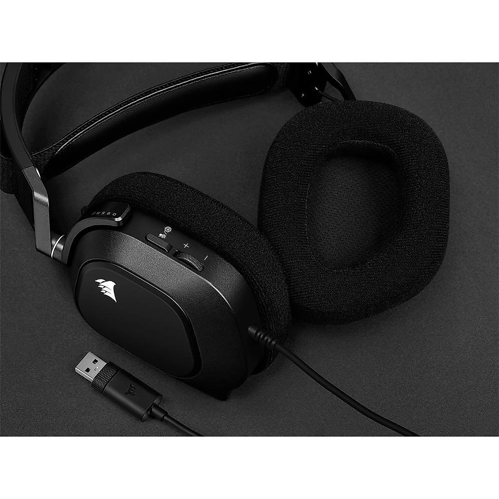 Headset Gamer Corsair HS80 Premium, RGB, Surround, Dolby 7.1, Drivers 50mm, Preto - CA-9011237-NA