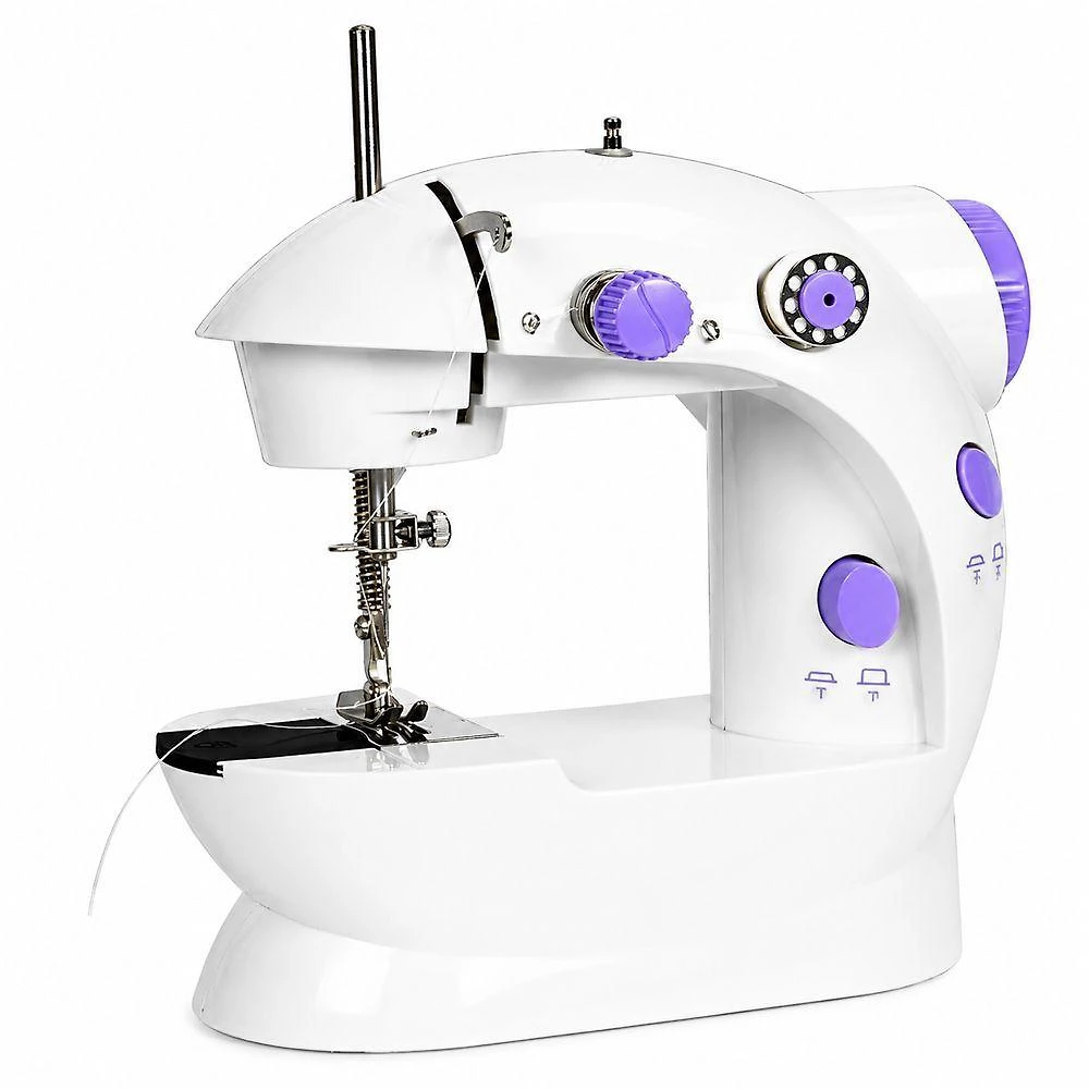 Mini Máquina de Costura Portátil Elétrica com LED e Pedal e Duas Velocidades Bivolt