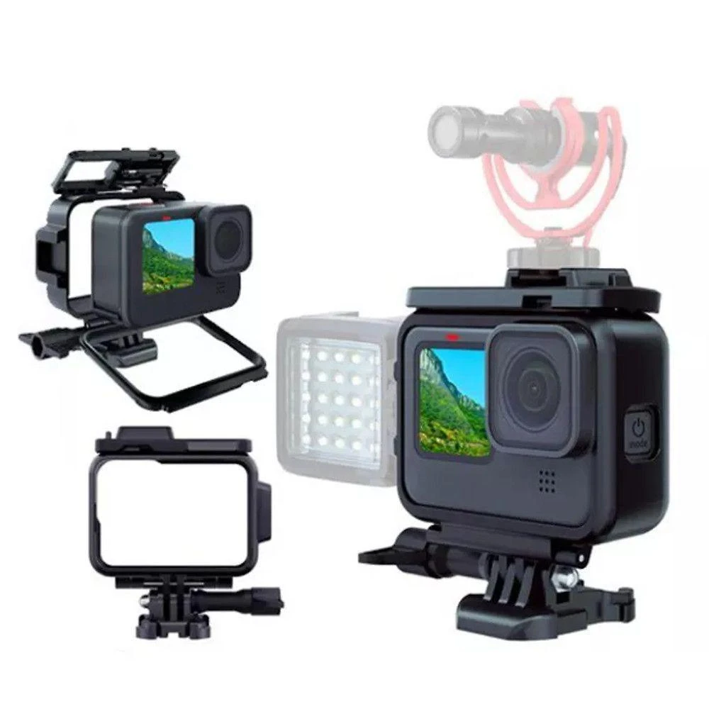 Frame Moldura Case Para Gopro Hero 9 E 10 Black