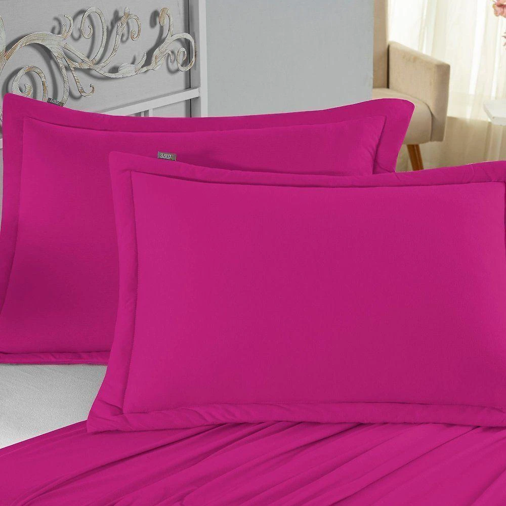 Porta Travesseiro Matelado Nobre 2 Peças Malha 100% Algodão - Pink