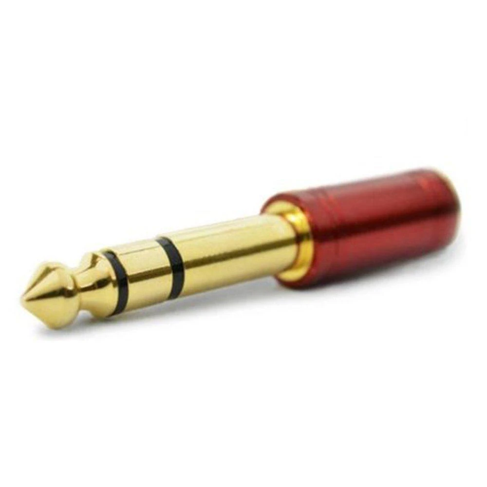Adaptador Plug P2 - P10 Estéreo com Alta Rotatividade e Revestimento em Ouro 18k Vermelho Santo