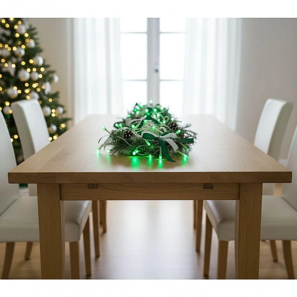 Pisca Led Cordão 10 Metros 100 Lâmpadas Gota Verde para Ambientes Internos 110V