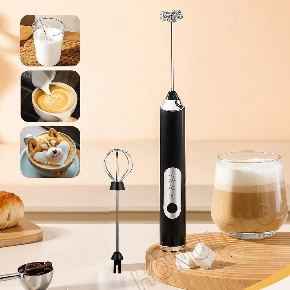 Espumador de Leite Mini Mixer de Mão OEM Lithium 18650 3 Velocidades Preto Bivolt