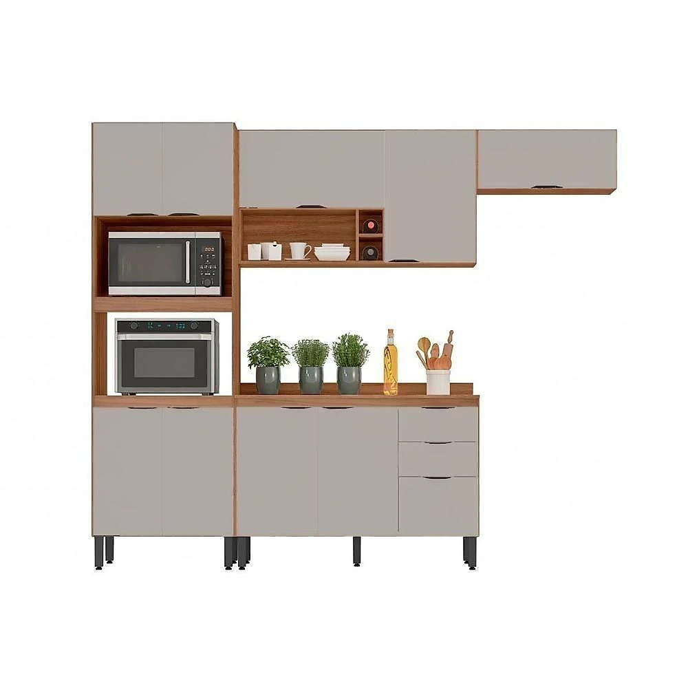 Cozinha Completa Firenze 4 Portas 2 Gavetas MDF-MDP 120CM Amendola Demóbile