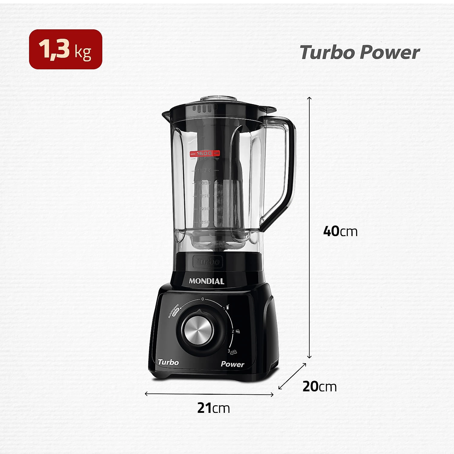 Liquidificador Mondial Turbo Power L-99-FB 127V
