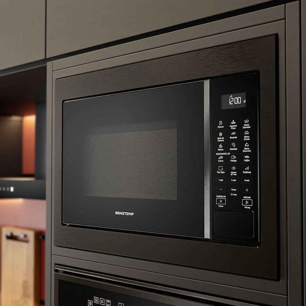 Microondas Brastemp BM146AP de Embutir 32 Litros Eclipse Preto BM146APBNA 220V