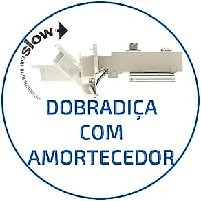 Balcão Bartira Cristal MDP 15mm com 1 Porta e 1 Prateleira - 40cm de largura Freixo
