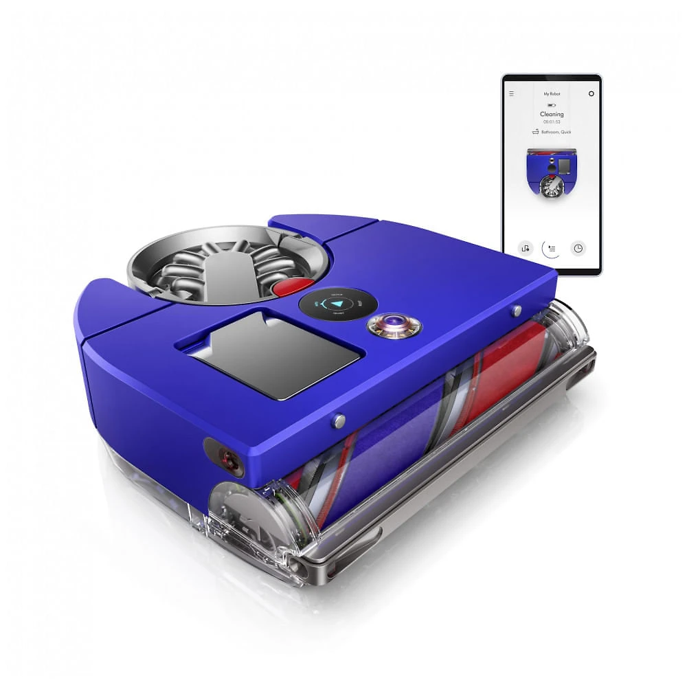 Robô Aspirador Dyson 360 Vis Nav Azul com Navegação 360° e Filtro HEPA 65 Minutos de Autonomia