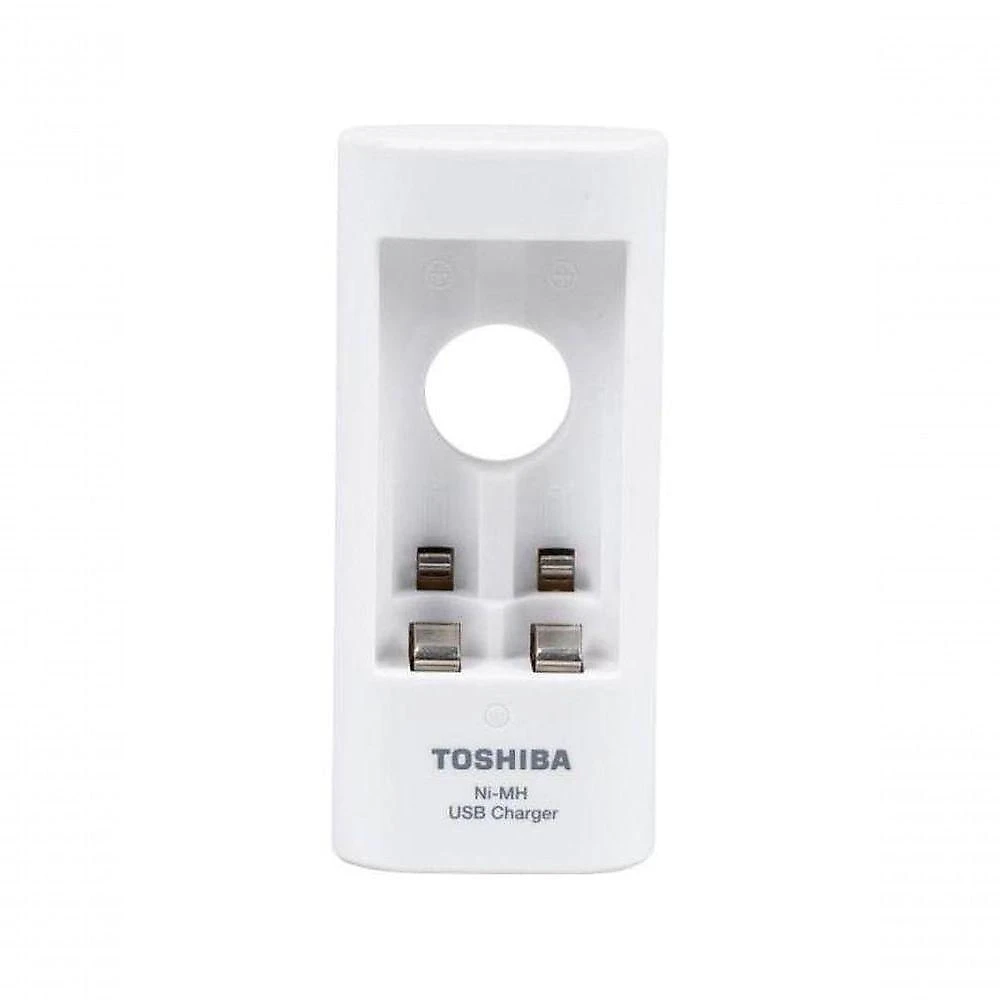 Carregador de Pilhas Usb Toshiba TNHC-6GME4 CB Aa e Aaa 2000mAh Branco com 4 Peças