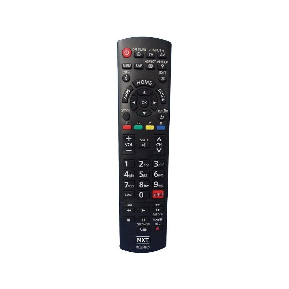 Controle Remoto Grupo MXT 1302 Compatível com TV Panasonic LED Ajuste Automático Bivolt Preto