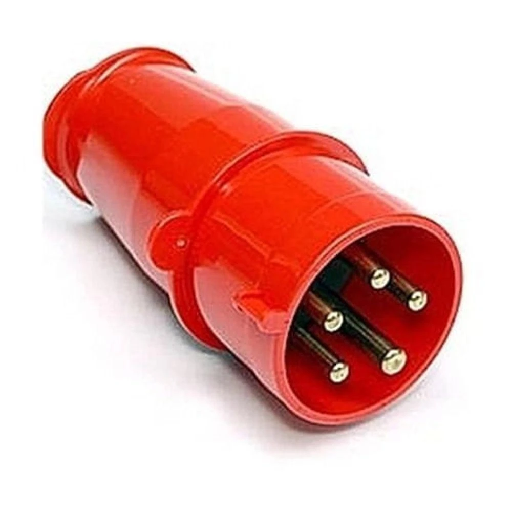 Plugue Industrial N5076 3P+N+T 16A 380-440V IP44 Vermelho Steck