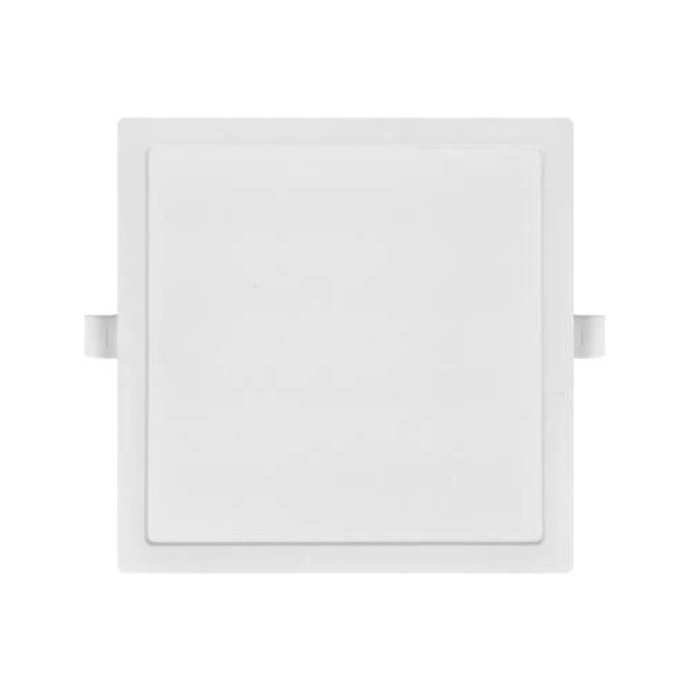 Luminária Painel LED Quadrado Embutir 24W 3000K Luz Quente Bivolt Branco Durabem