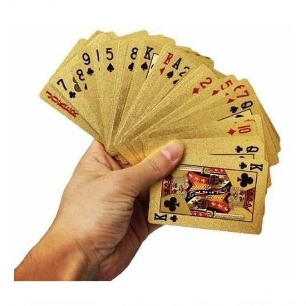 Baralho Dourado à Prova D’água Poker Estilo Dólar