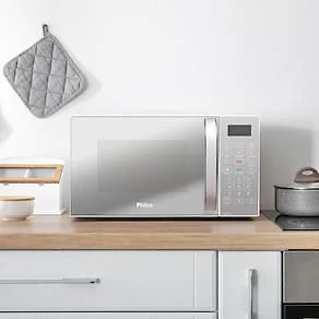 Forno de Micro-ondas Philco PMO23EB com Menu FIT 20 Litros - Branco e Prata 110V