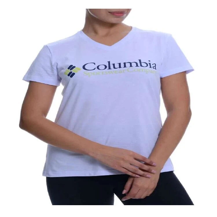 Camiseta Columbia CSC Brand Retro Fem - BRANCO