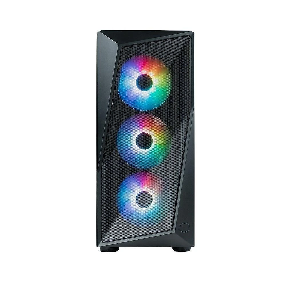 Gabinete CMP520 Mid Tower ATX Vidro Temperado com 3 Fans ARGB Preto Cooler Master