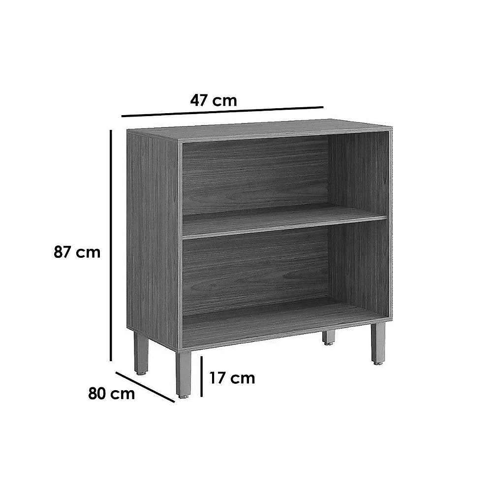 Cozinha Divina 4 Portas 2 Gavetas MDF 180CM Cinamomo e Titanium MGM