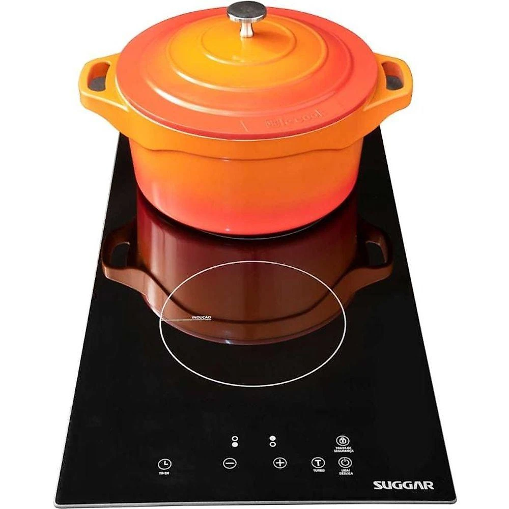 Cooktop De Indução 2 Zonas De Aquecimento Suggar 220V