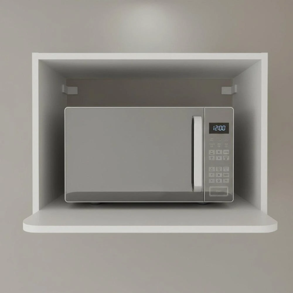 Nicho Aéreo Multiuso Forno Microondas e Elétrico 60cm Tm1319 Mdf Grazi Branco