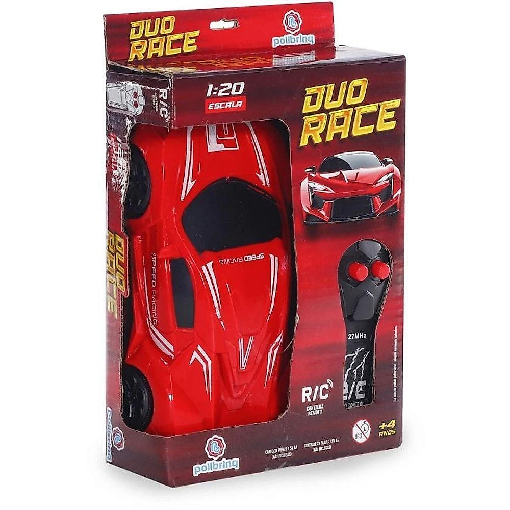 Carrinho de Controle Remoto Duo Race 1:20 2 Funções Polibrinq