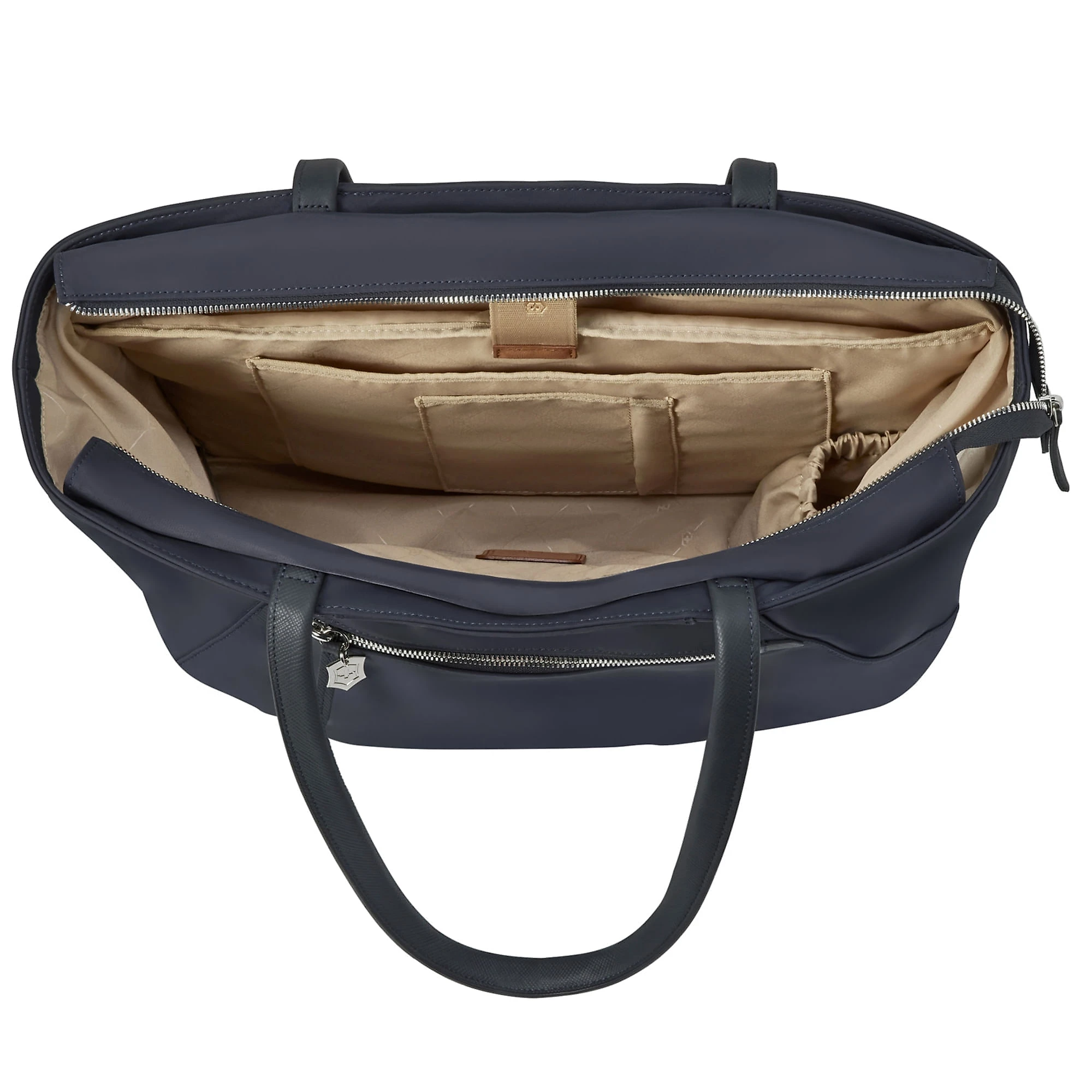 Bolsa Victoria Signature Tote Azul Escuro