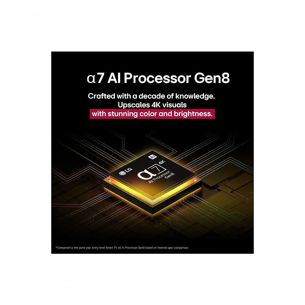 Smart TV LG UHD AI 4K 55 UA75 Processador &alpha;7 Gen8 e Tecnologia 2025 55UA7500PSA.BWZ Bivolt