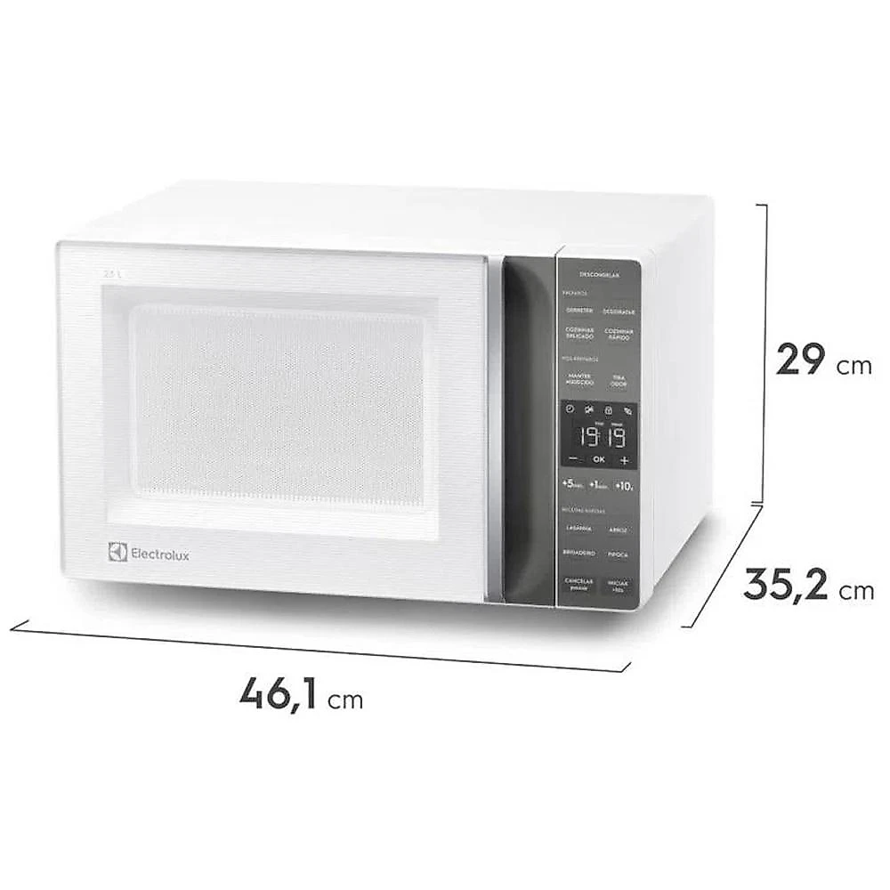 Micro-ondas Electrolux 23 Litros Efficient com Descongelamento Assistido ME23B Branco, 220 Volts