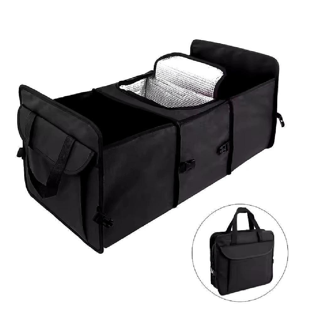 Organizador de Porta Malas para Carro com Cooler 3 Divisorias Tecido Oxford para Compras