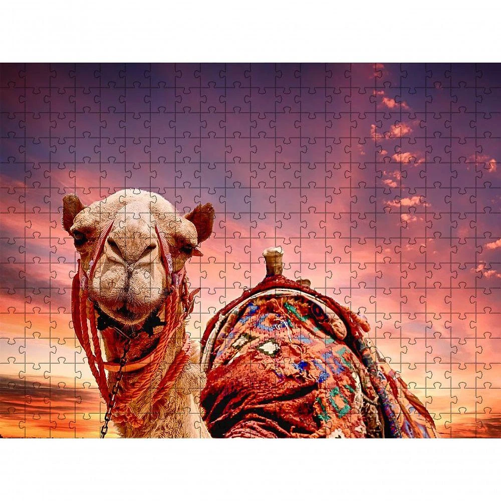 Quebra-cabeças Camelo do Deserto de 60 Peças Educativo Inteligente Amarelo Coleção Tea e Amor