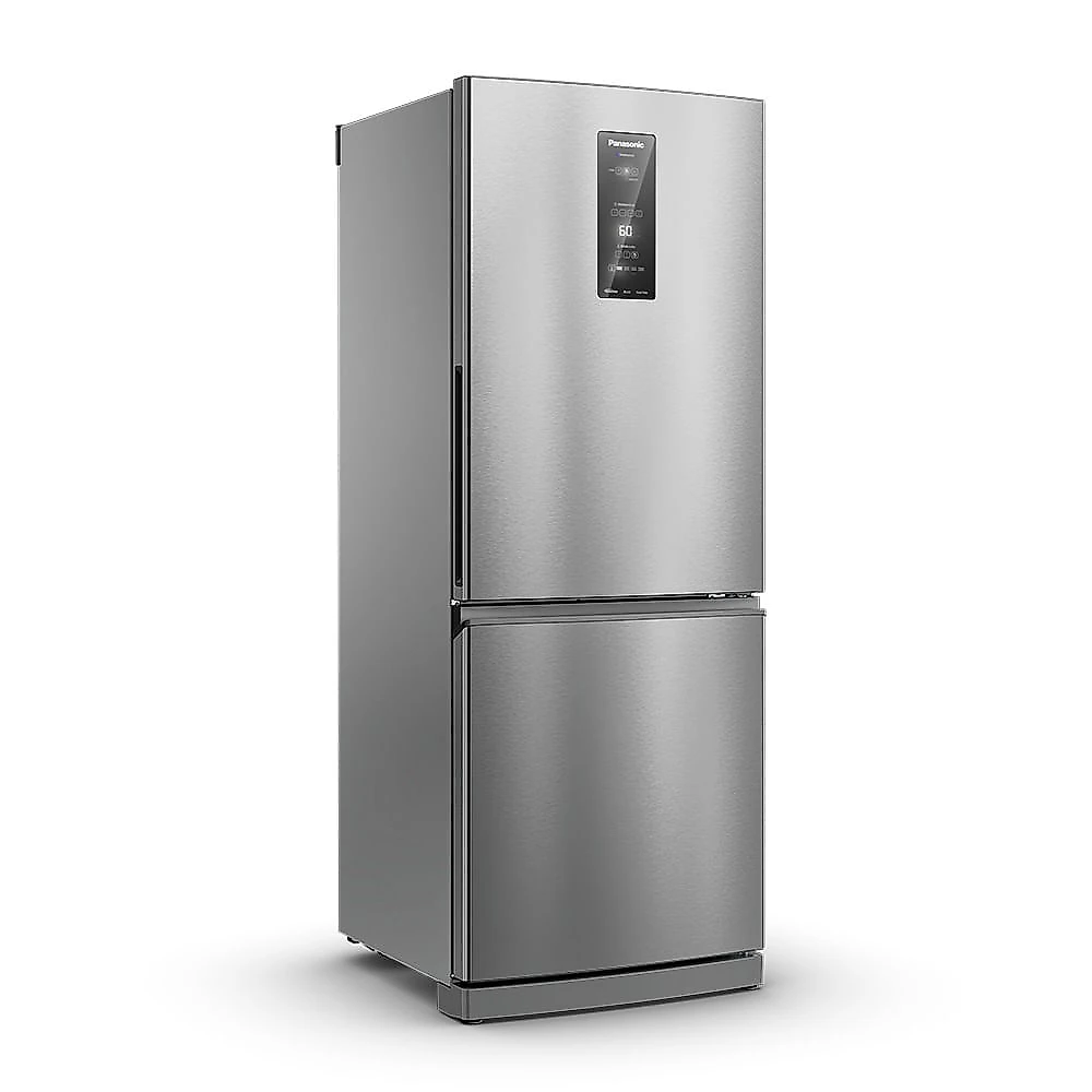 Refrigerador Bottom Freezer Panasonic de 02 Portas Frost Free com 475 Litros Aço Escovado - NR-BB64PV2X Bivolt