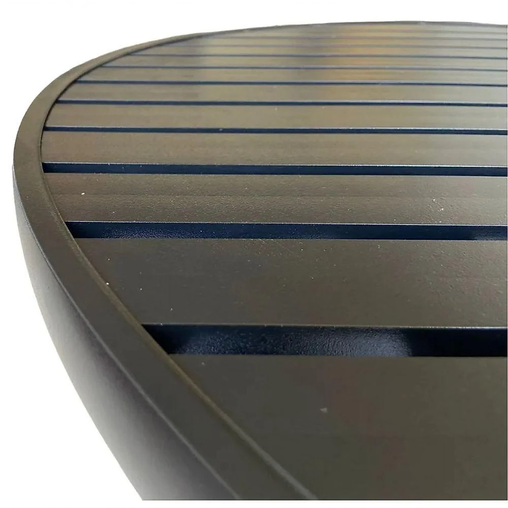 Mesa Aluminio Redonda 1,20m Sevilha área Piscina Jardim Cozinha + Guarda Sol Preto