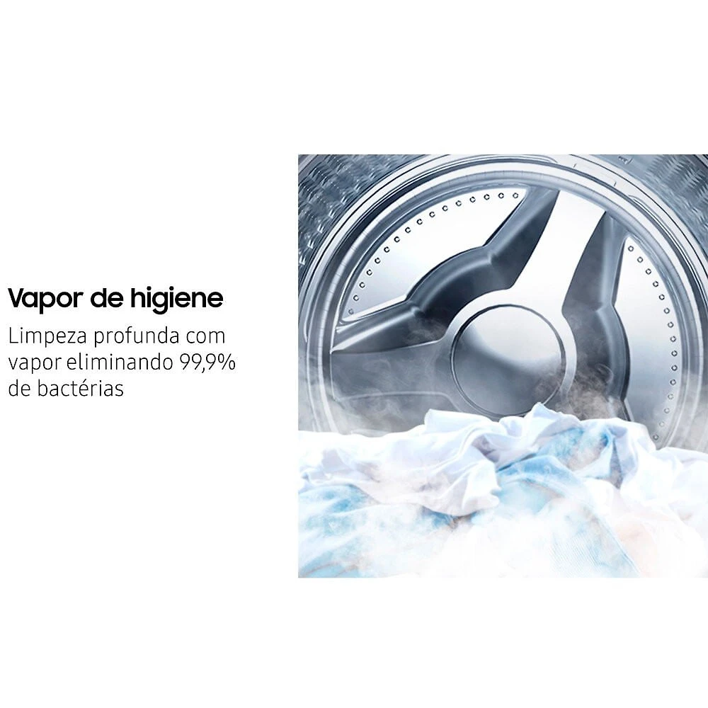 Miniatura Lava e Seca Samsung Ecobubble 11 Kg Smart Check WD11A Inox Look - 110V