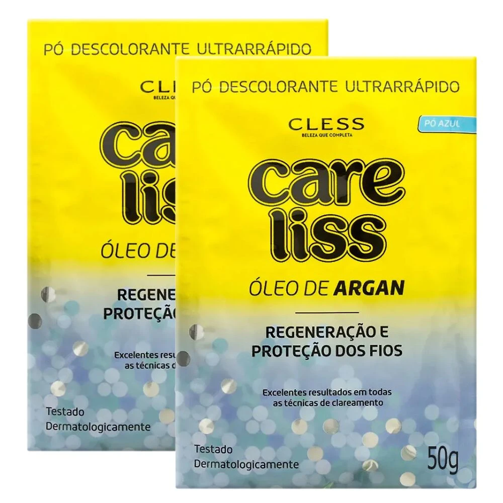 Kit 2 Descolorante Care Liss Óleo de Argan 50g