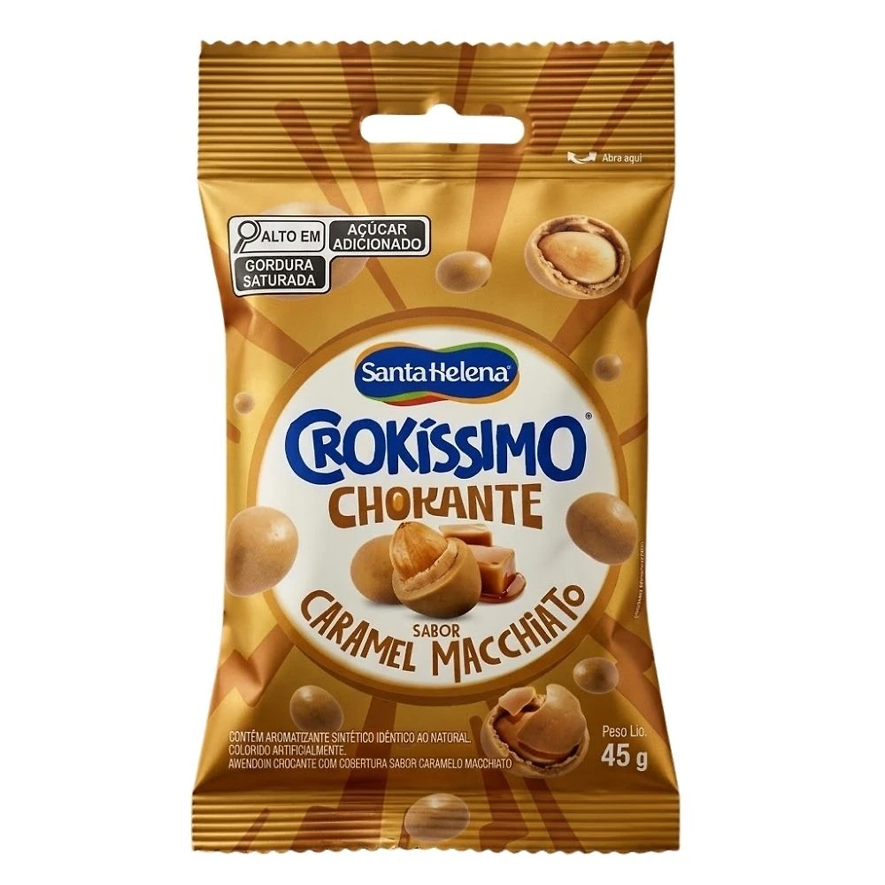 Amendoim Doce Santa Helena Crokíssimo Crokante Caramel Macchiato 45g