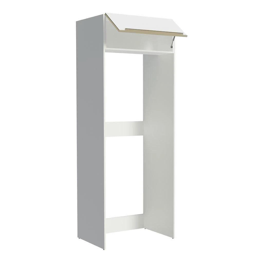 Miniatura Porta-geladeira 1 Porta Basculante Branco/Branco Veludo