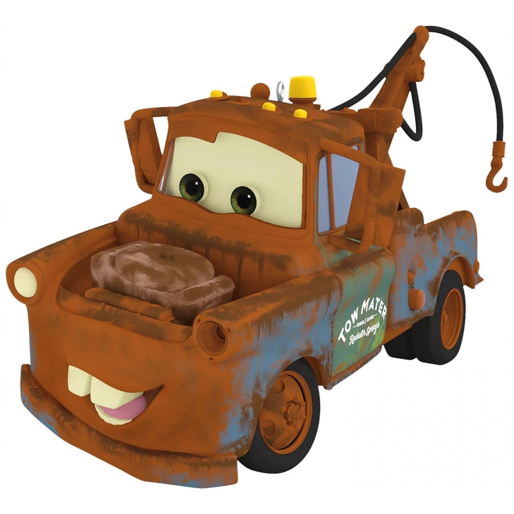 Enfeite de Natal Hallmark Keepsake 2025 Disney/Pixar Cars Mater com Som e Movimento, Plástico, 7x8x13,3 cm, Com Caixa