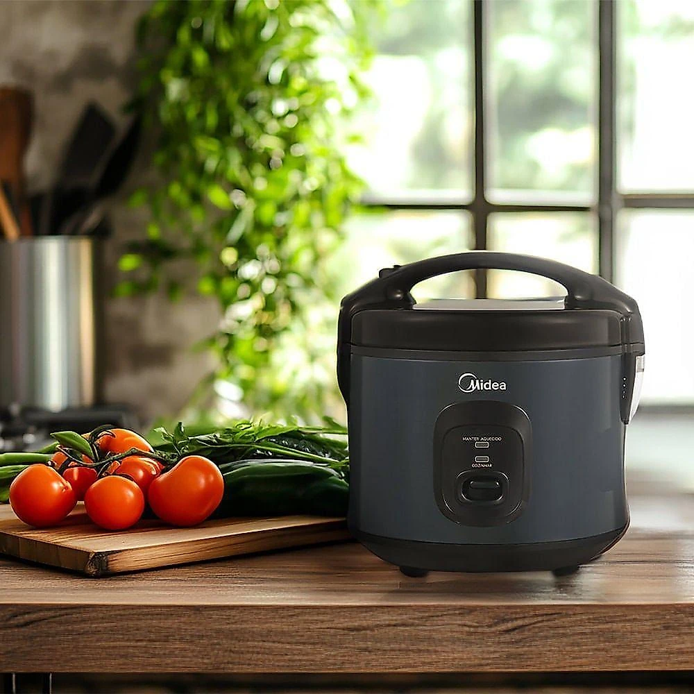 Panela de Arroz Elétrica Springer Midea 3L com Bandeja para Legumes a Vapor Preto 110V