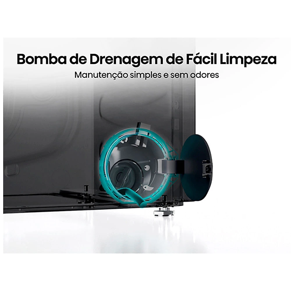 Lava e Seca 11kg Hisense 1i Inverter, Capacidade de Secagem de 7kg, Compacta Fit e Função Steam, Titanium - WD1i1141BT 110