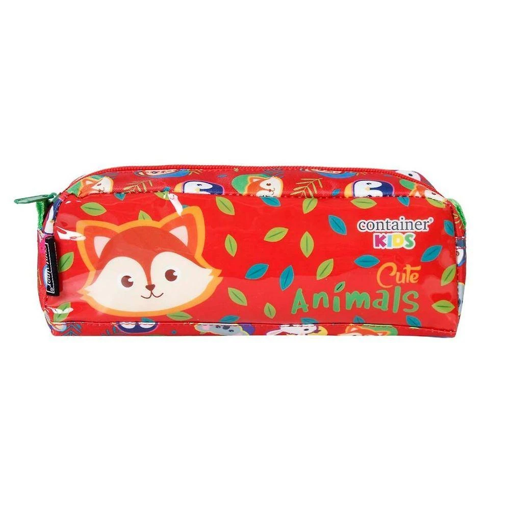 Estojo Infantil Escolar Dermiwil Raposa Animais Container Kids Soft Compacto Laranja