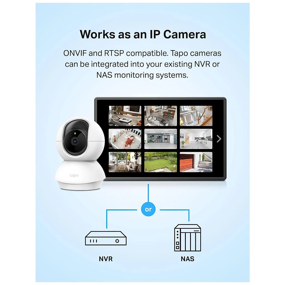 Câmera de Vigilância TPLink Tapo 2K PanTilt para Monitoramento de Bebês e Pets, com Detecção de Movimento e Áudio Bidirecional