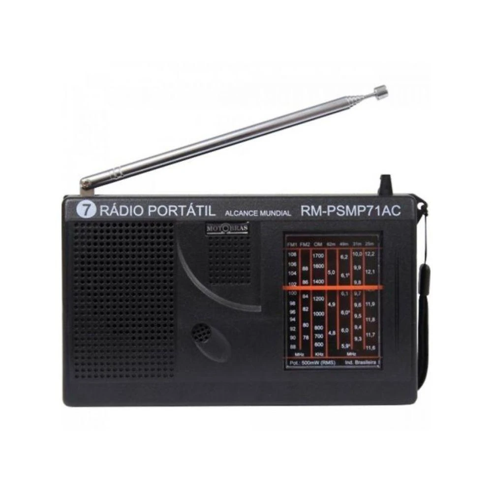 Rádio Portátil Motobras Rm-psmp71ac Preto