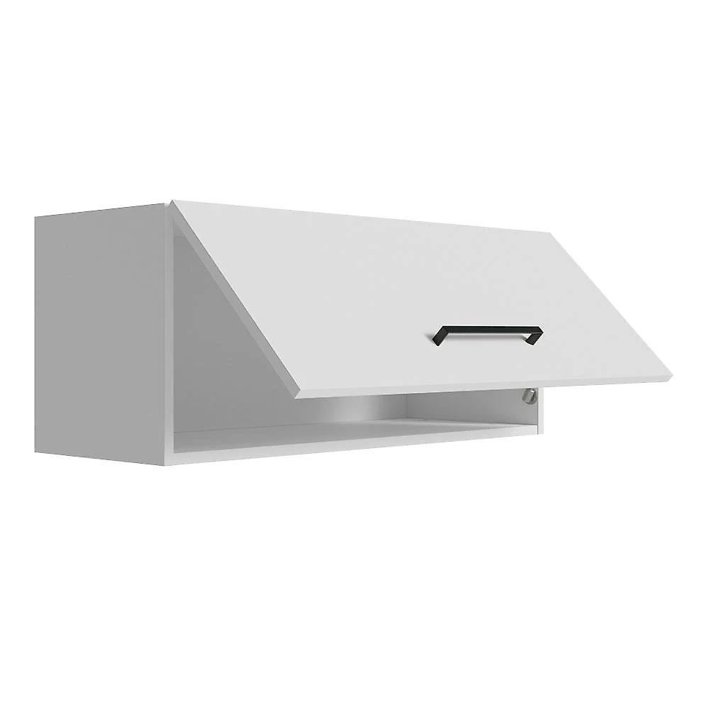 Armário Aéreo Multiuso 80cm 1 Porta Basculante Agata Madesa B Branco